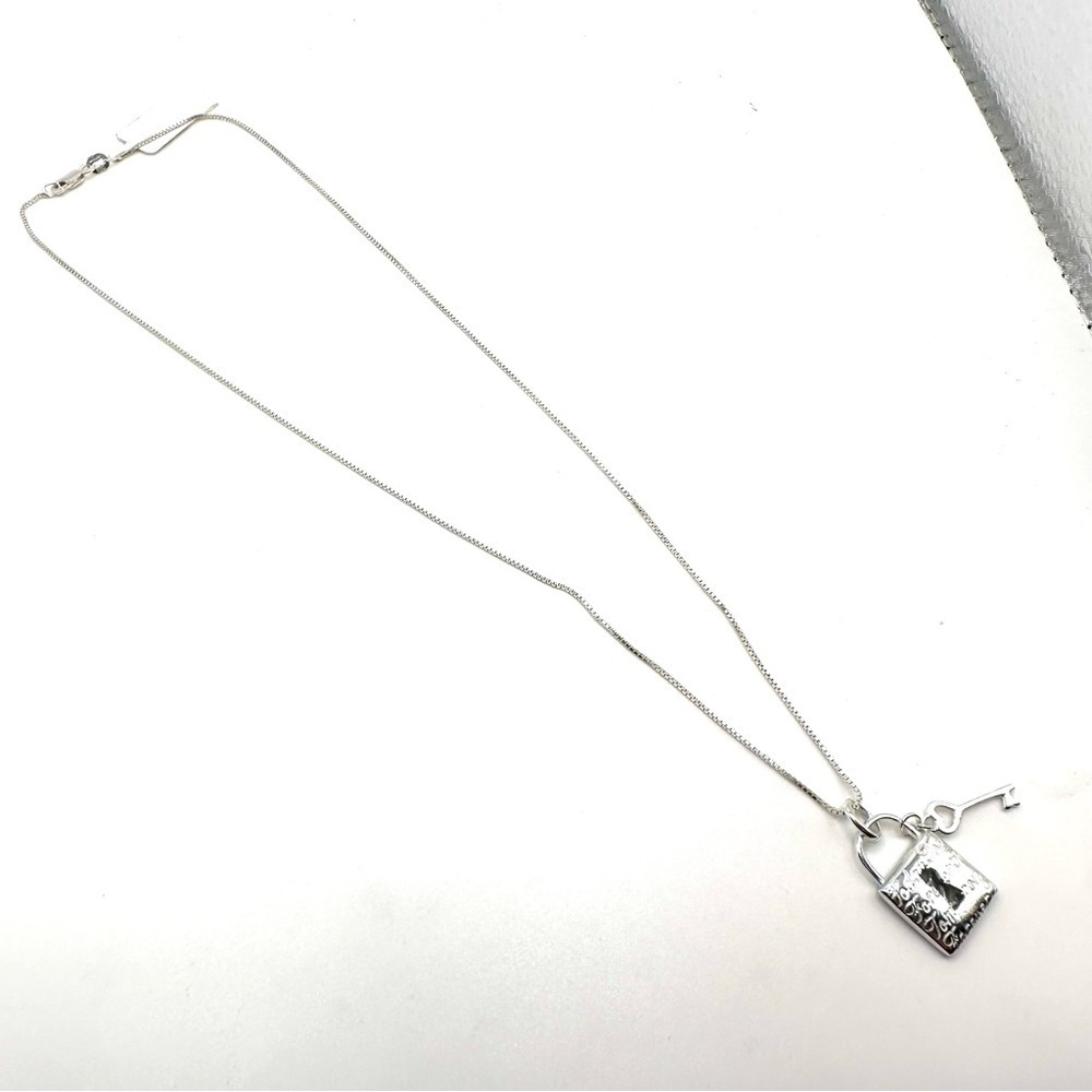 Lock and Key Silver Necklace | N099